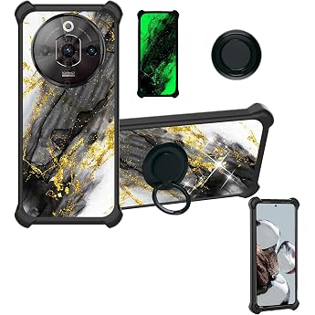 Aroepurt JSH-HDL Case Compatible with Nubia Focus Pro 5G Mobile Phone Case Protective Cover [With 9H Hardness HD Protective Film] PC + Silicone Stand