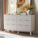 T4TREAM Fluted 6 Drawers Dresser, 54