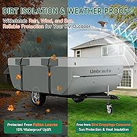 Vista 6 de Umbrauto - Cubierta para remolque de tienda de campaña 2022 mejorada de 6 capas superiores, impermeable, extragrueso, polipropileno, transpirable