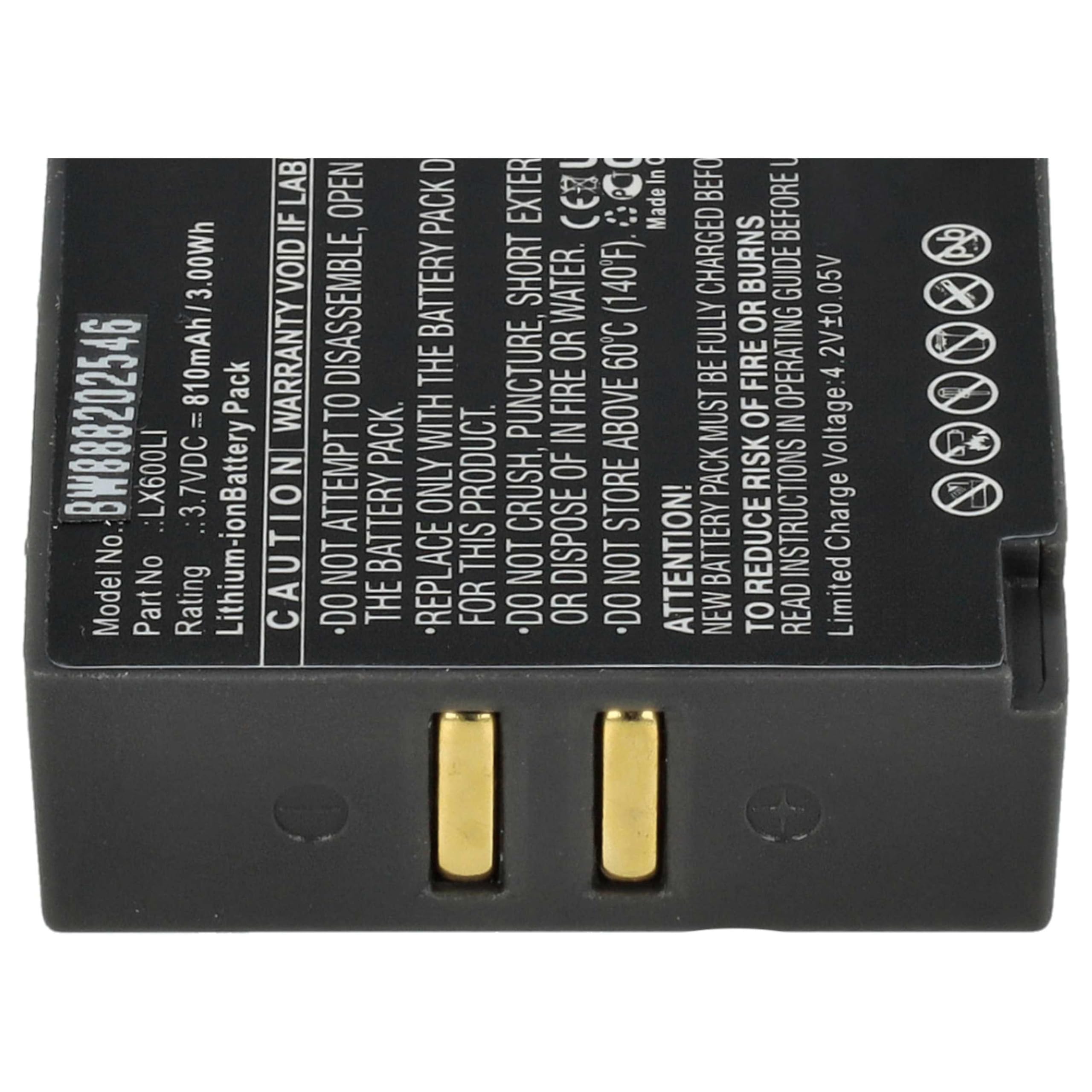 vhbw 2x batteria compatibile con Eartec HUB, Hub Systems, HUB5S, UltraLITE, HUB HD Mini-Base auricolari cuffie wireless (810mAh, 3,7V, Li-Ion)