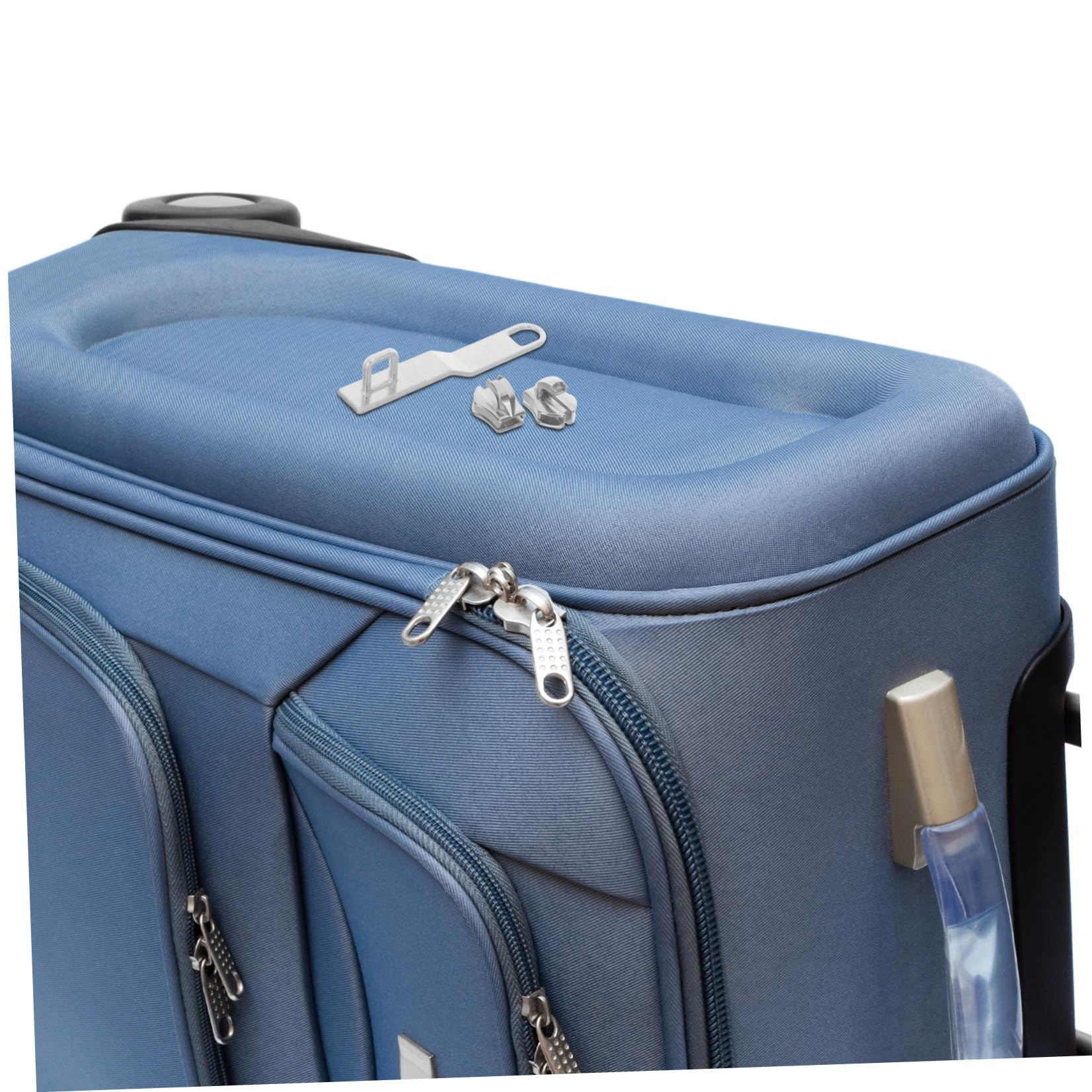 Baluue 2 Set Blocco per Valigia in Lega di Zinco Argento 6x1,1x0,8 Cm per Cerniera per Valigie, e Resistente per Viaggi Internazionali
