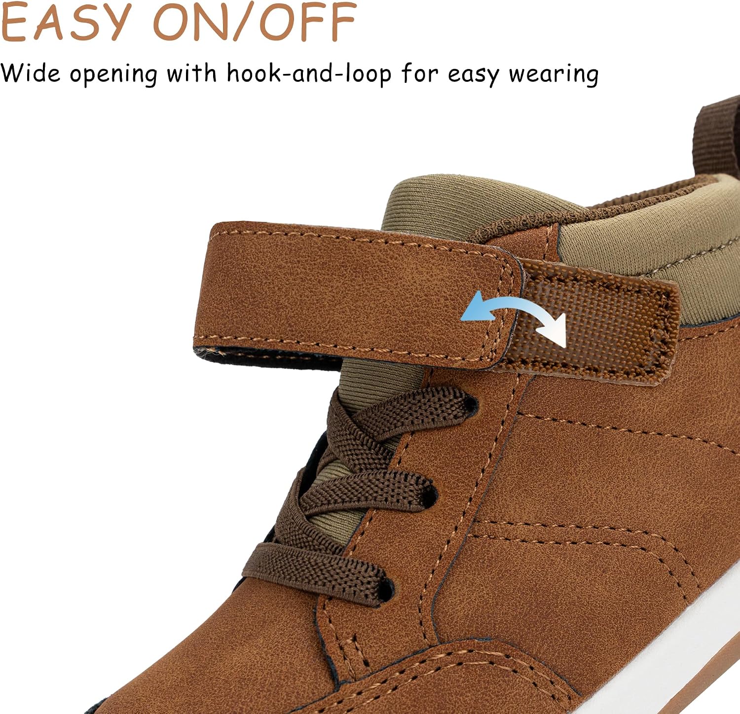 SKYWHEEL Toddler Boys Shoes Ankle Boots High Top Sneakers for Everyday Wear image 4