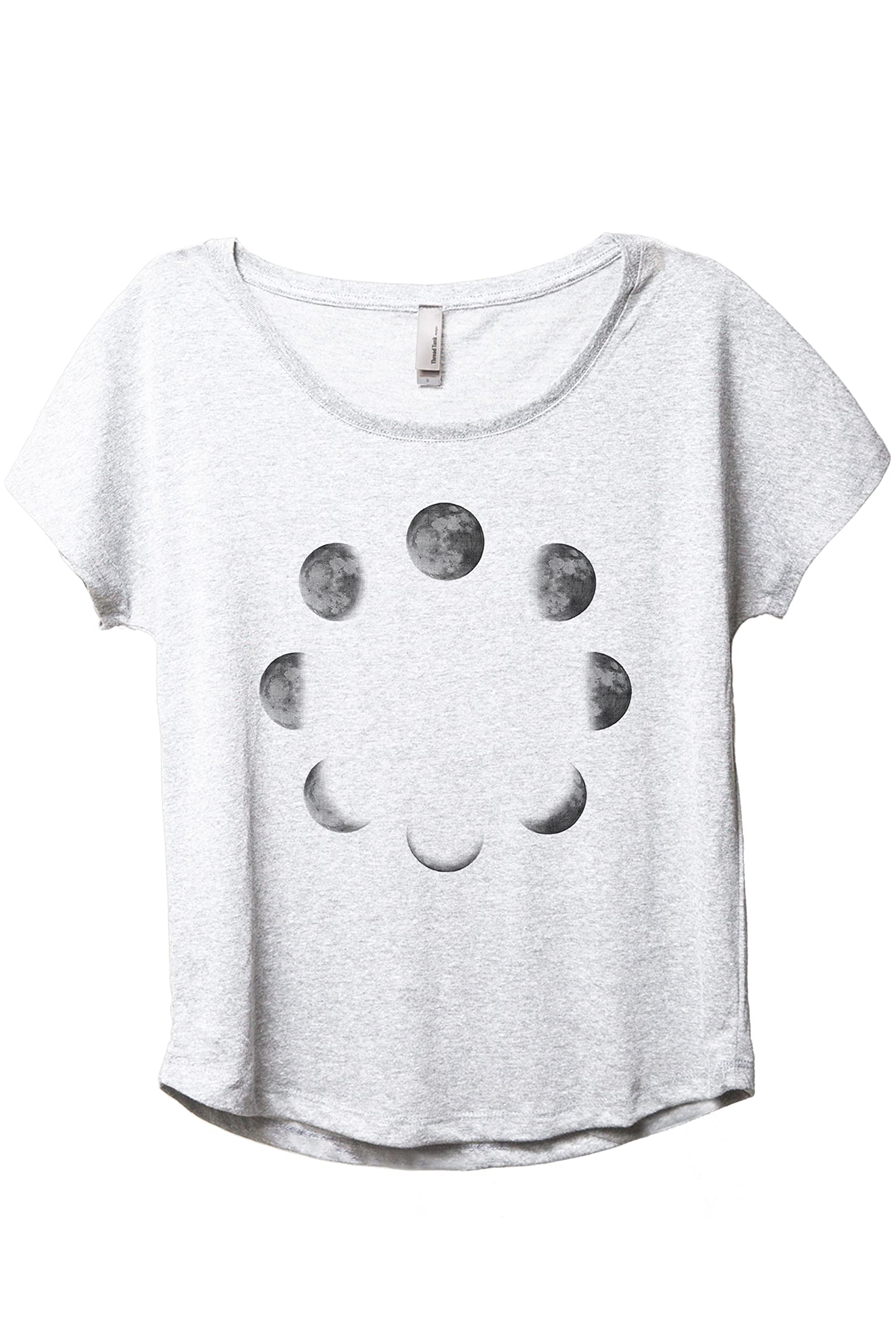 Thread TankMoon Phases Women's Fashion T Shirt Slouchy Dolman Graphic Tee Classic Summer Tops Vintage Style Classic Wear
