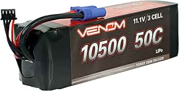 Amazon.com: Venom Drive Series 50C 3S - 10500mAh 11.1V LiPo RC