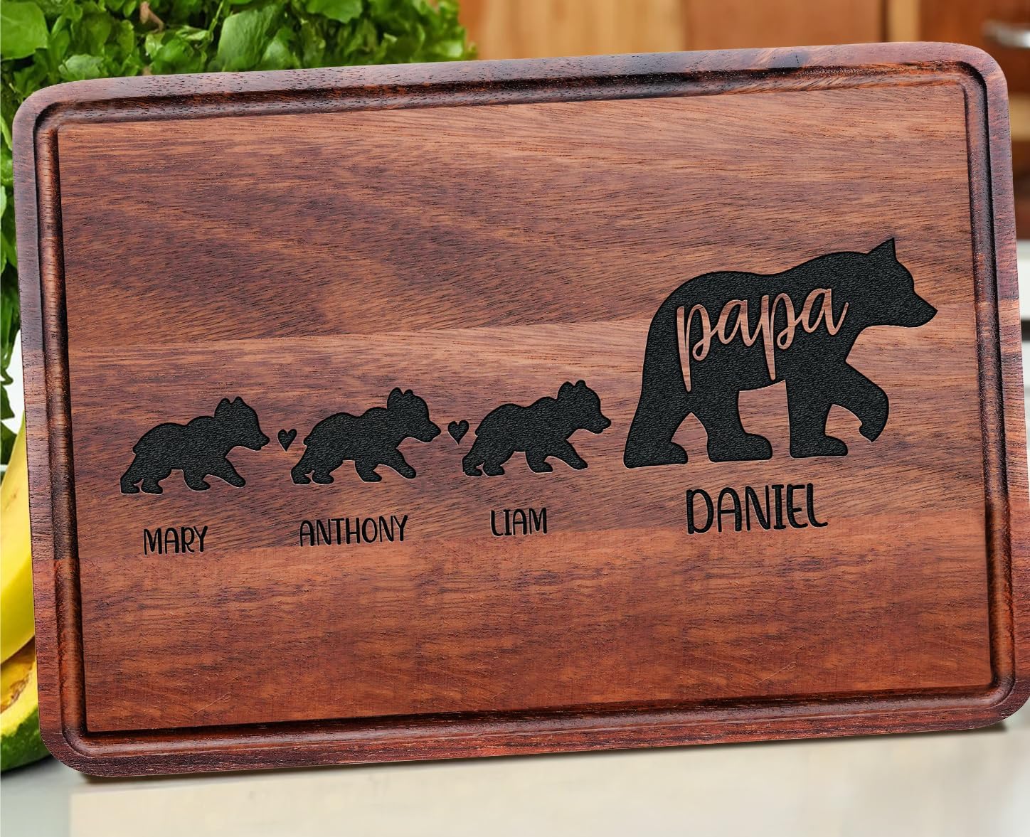 Personalized Cutting Board for Dad and Couples 2025, Custom Engraved Wedding Gifts, Fathers Day Gift from Kids, Anniversary, Engagement, Housewarming, Birthday, Christmas Gift Ideas for Men and Women