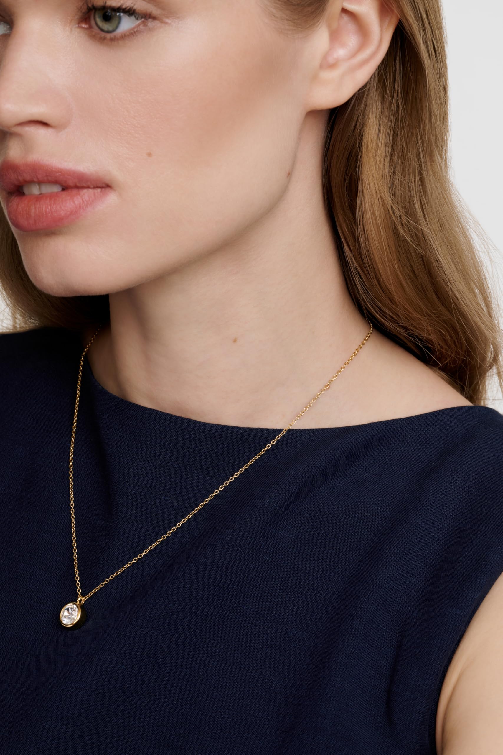Karen Millen Collar con colgante de punto de cristal para mujer