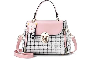 Crossbody Purse for Teens - Lightweight Plaid Shoulder Bag