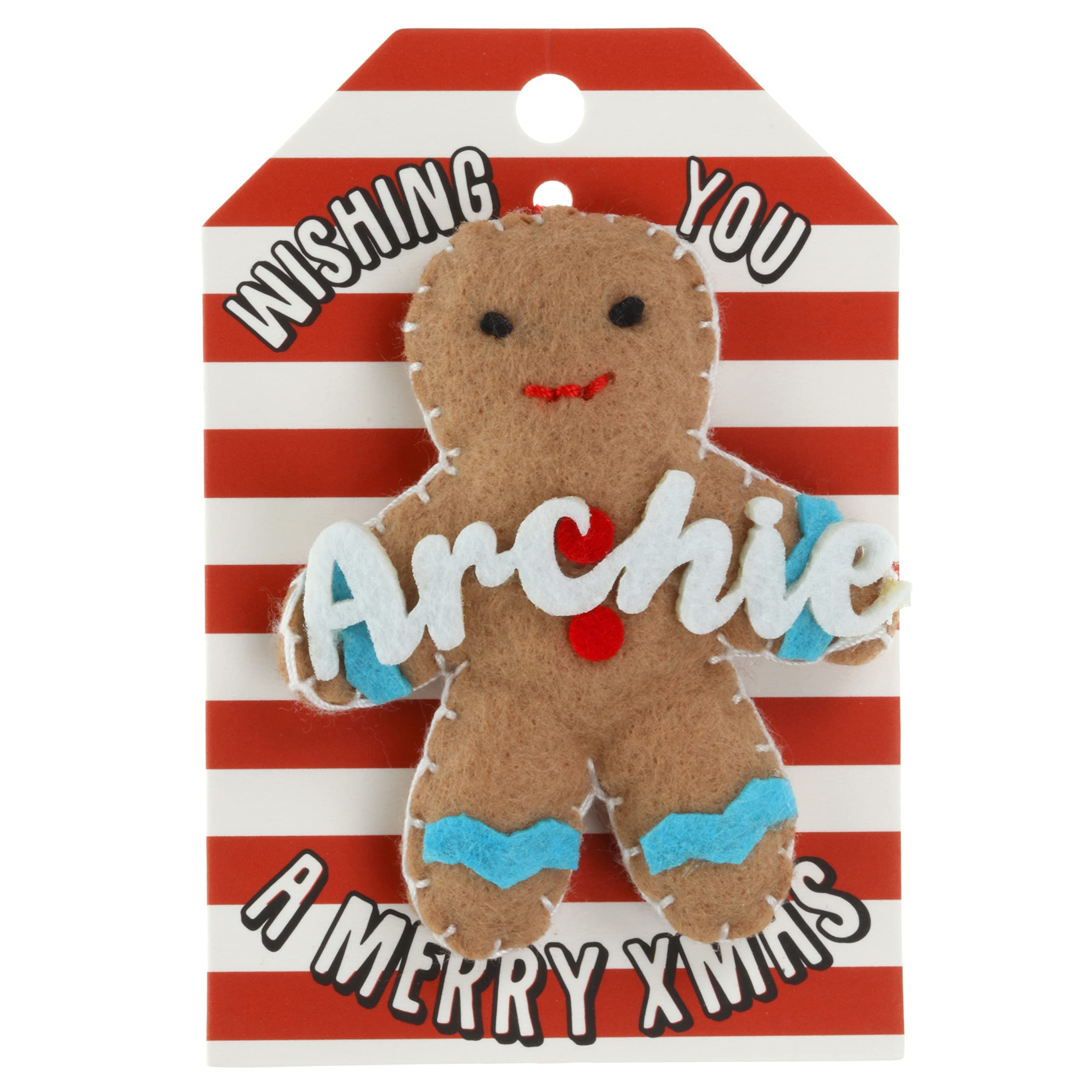 Archie Name Gingerbread Man Christmas Tree Bauble Decoration Hanging Gift
