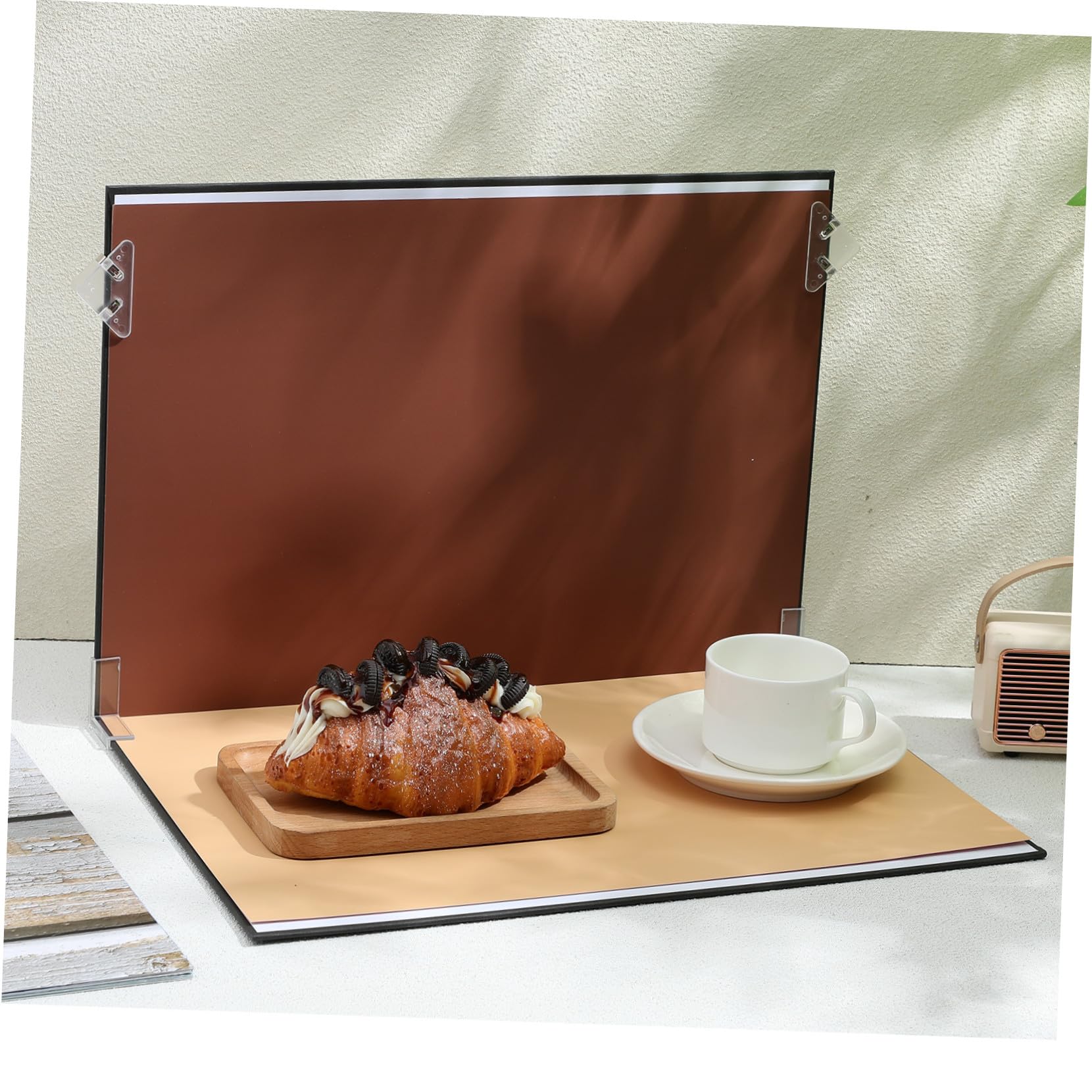 INOOMP Tableros de para Fotografía con Versátiles Portátil y Ligero para Fotografía de Alimentos Joyas y Cosméticos Incluye Bolsa de Transporte y Clips