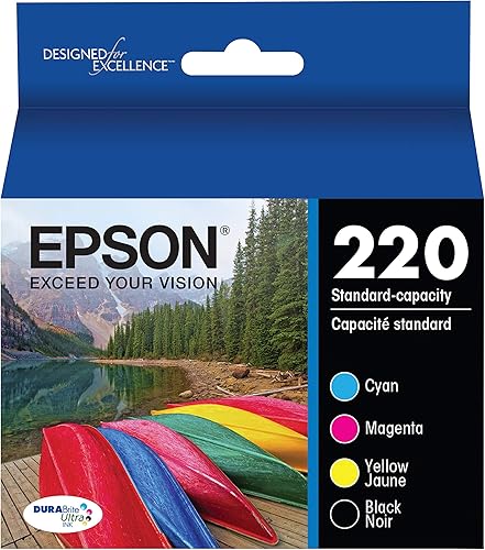 Miniatura 5 de Epson T220120-BCS DURABrite Ultra Black & Color Combo Pack de tinta de cartucho de capacidad estándar, paquete combinado negro y color y tinta de