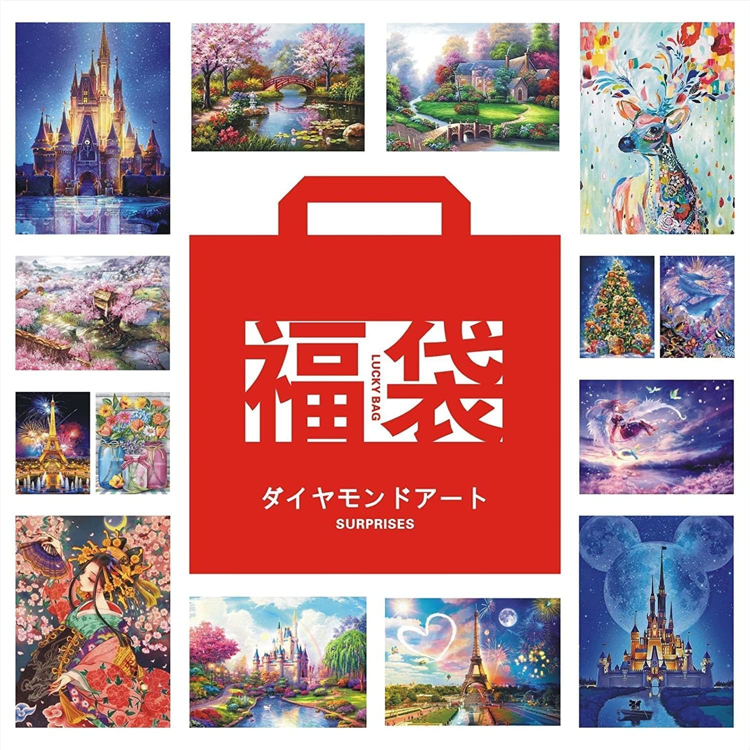 Amazon | ダイヤモンドアート 4枚 人気 DIY 福袋 5d ダイアモンド