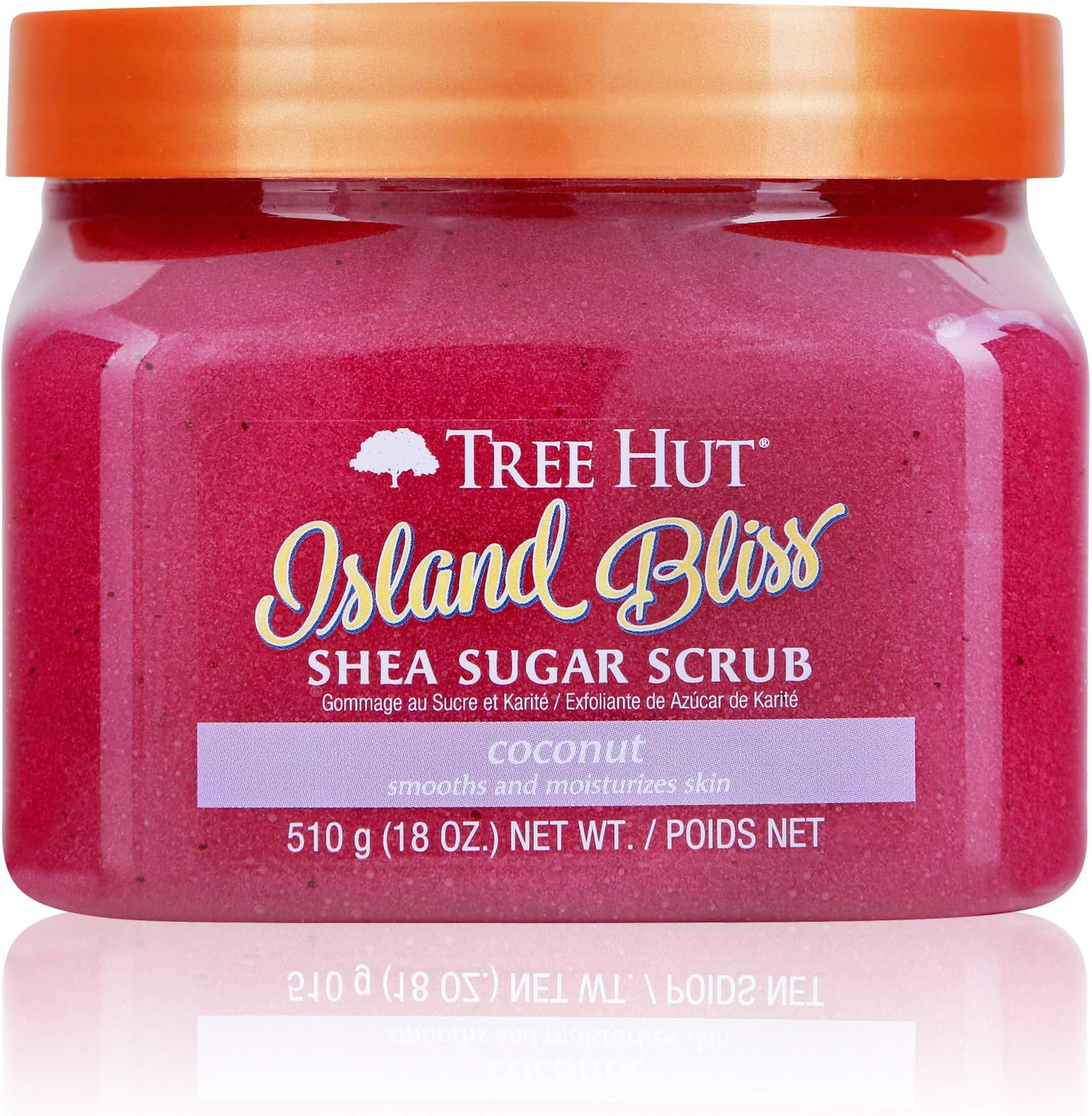 Tree Hut Island Bliss Shea Sugar Scrub, 18 oz, Ultra Hydrating and Exfoliating Scrub for Nourishing Essential Body Care