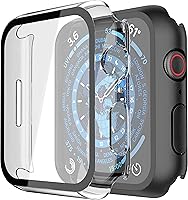 Vista 39 de Misxi - Juego de 2 fundas de policarbonato con protector de pantalla de vidrio templado compatible con Apple Watch Series 3 y Series 2 de 38mm