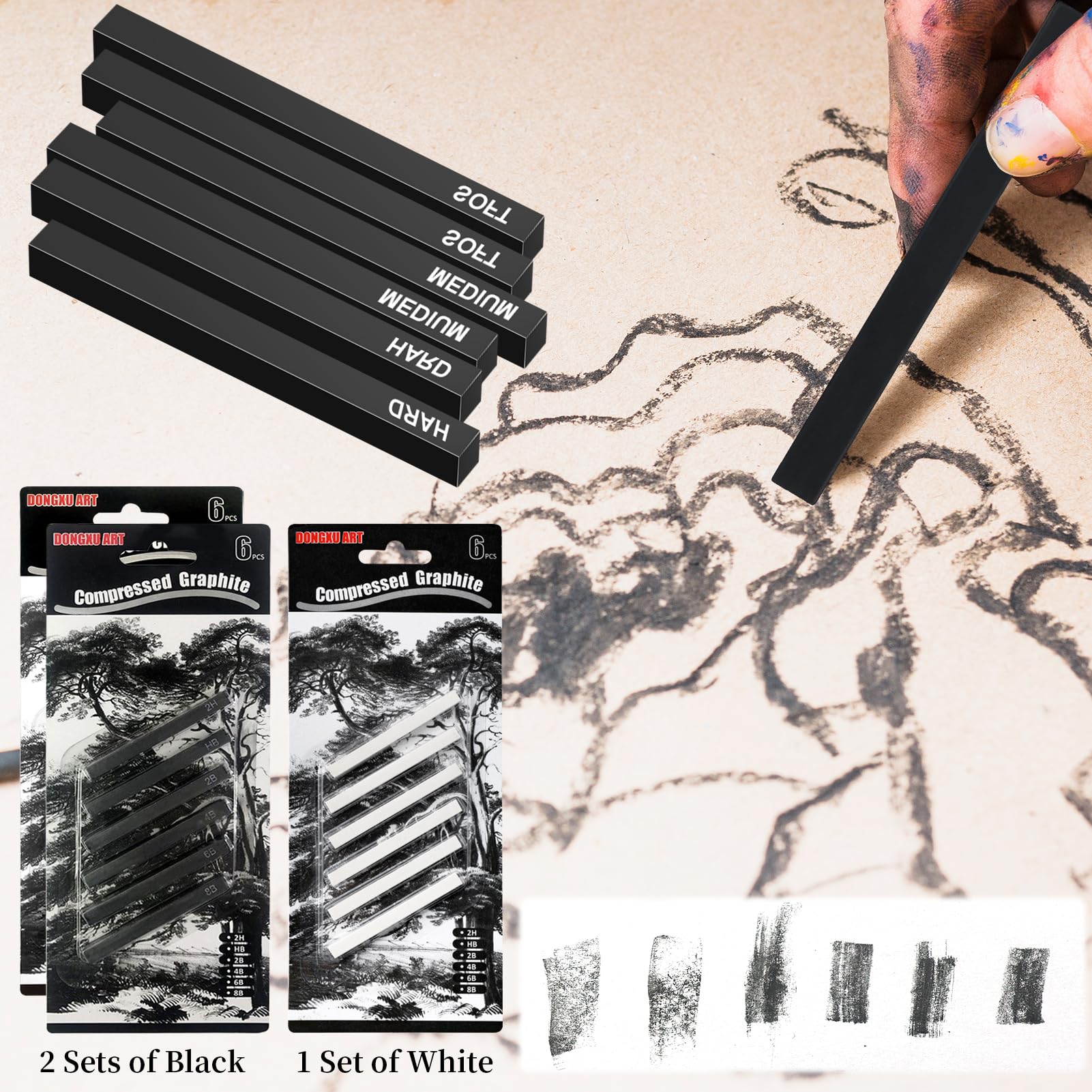 art-supplies-for-artists-18-pieces-graphite-material-sticks-square