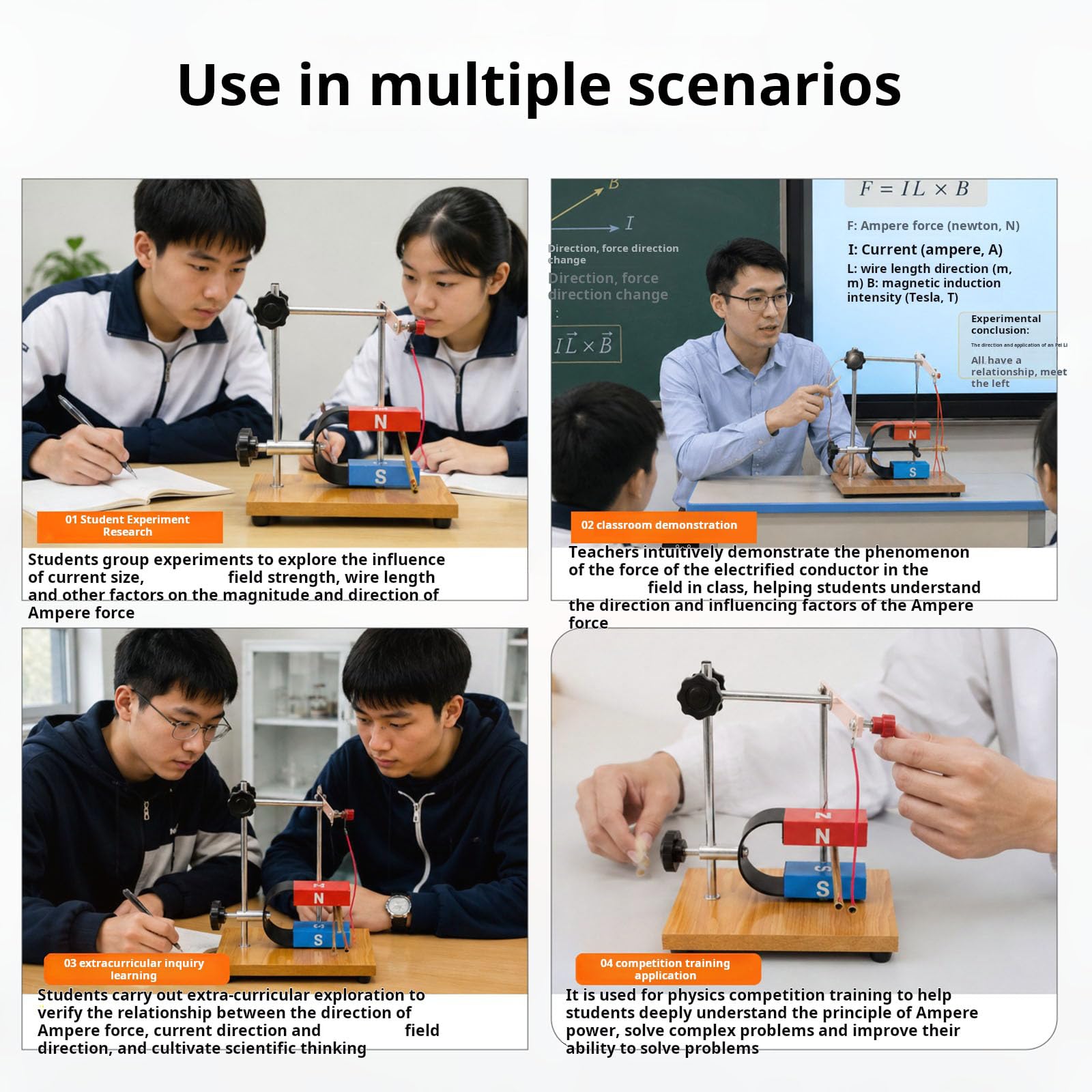 Elektromagnetisches Physik Experimentiergerät Praktisches Lerngerät für Schüler zur Erkundung elektromagnetischer Prinzipien Physik Laborausrüstung