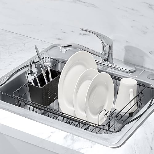 Miniatura 6 de Copco Escurridor de platos multiusos 3 en 1 para encimera, sobre el fregadero o en el fregadero con brazos expandibles para adaptarse a fregaderos