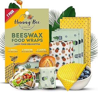 Trifecta Living Co. Versatile Beeswax Wraps,Set of 7-Fresh Food Keeper, Durable & Easily Cleaned, Sustainable Step Towards...