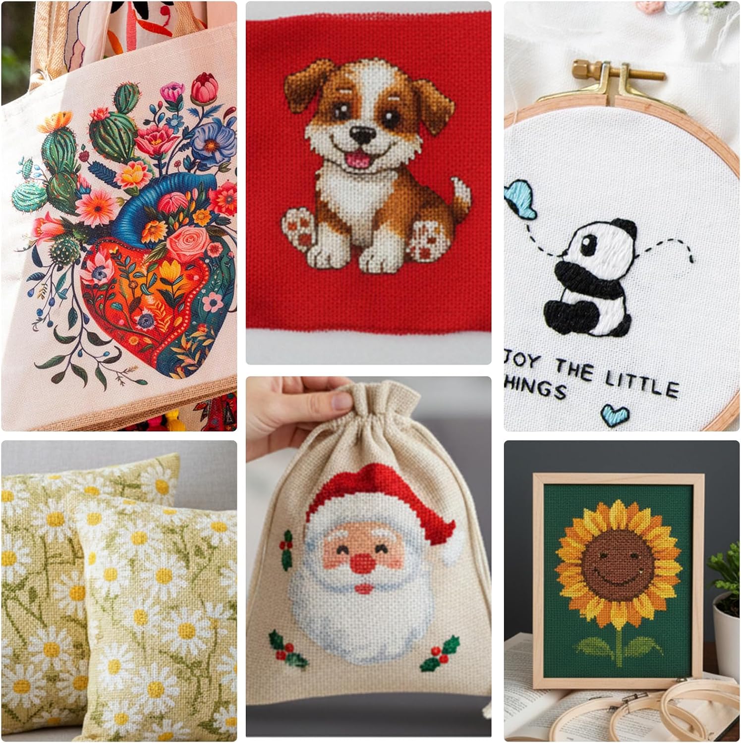 12 Pcs 12 x 18 Inch 14 Count Aida Cloth Cross Stitch Fabric, Pre-Cut Cotton Embroidery Fabric Cloth for DIY Handmade Needlework Art Craft