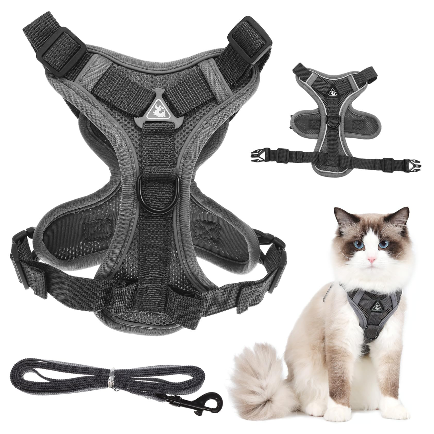 Kisangel 3stücke Puppy Für Kleine Hunde Und Katzen Verstellbares Und Reflektierendes Geschirr Mit Für Sicheres Und Bequemes Gassigehen Im Freien Atmungsaktiv Elastisches Design
