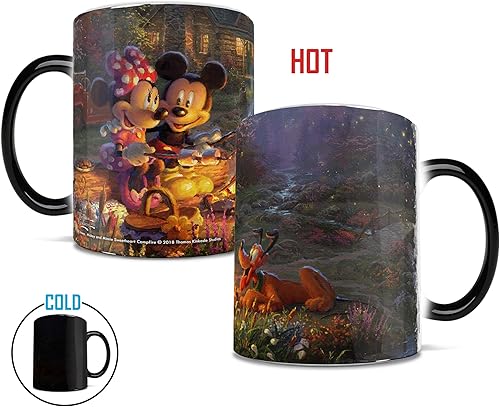 Miniatura 6 de Morphing Mugs Disney  Mickey y Minnie Mouse  Campfire  Thomas Kinkade  Una taza de cerámica sensible al calor que cambia de color  Imagen revelada