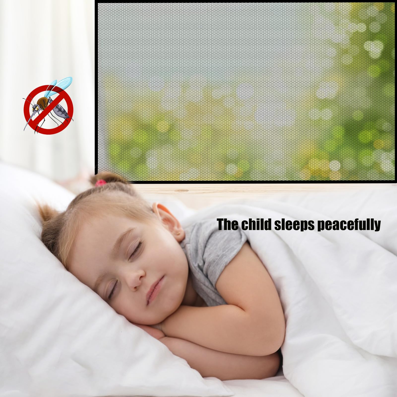 4 Zanzariere Finestra Adesive - Ritagliabili, Senza Foratura, Anti Insetti Bianche - Foto 11