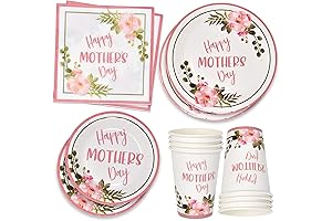 Best Mom Ever Spring Flowers Disposable Party Set