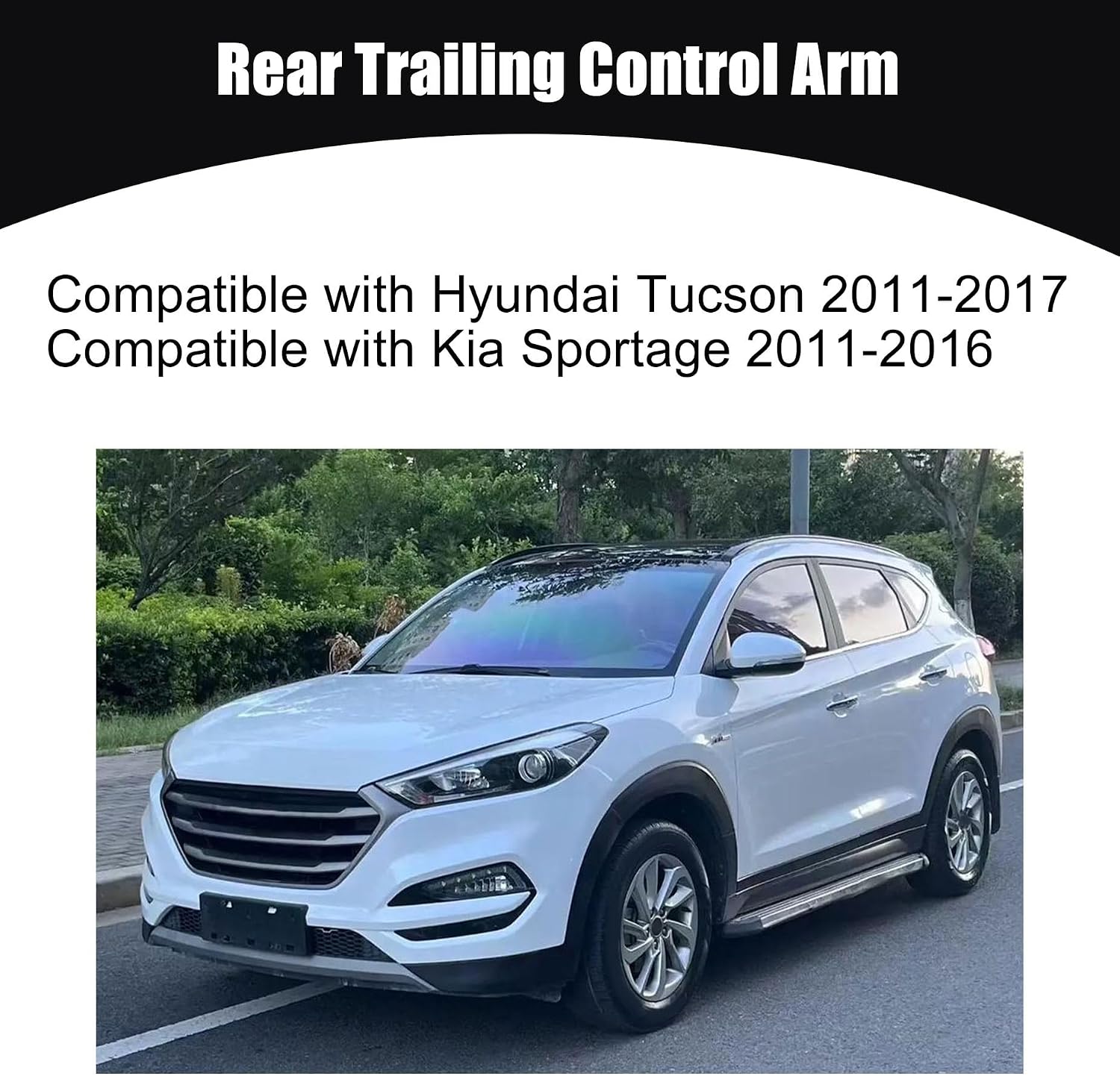 Left Side Rear Trailing Control Arm Compatible with Hyundai Tucson 2011-2017 Compatible with Kia Sportage 2011-2016, Replace 552703W000 55270-3W000