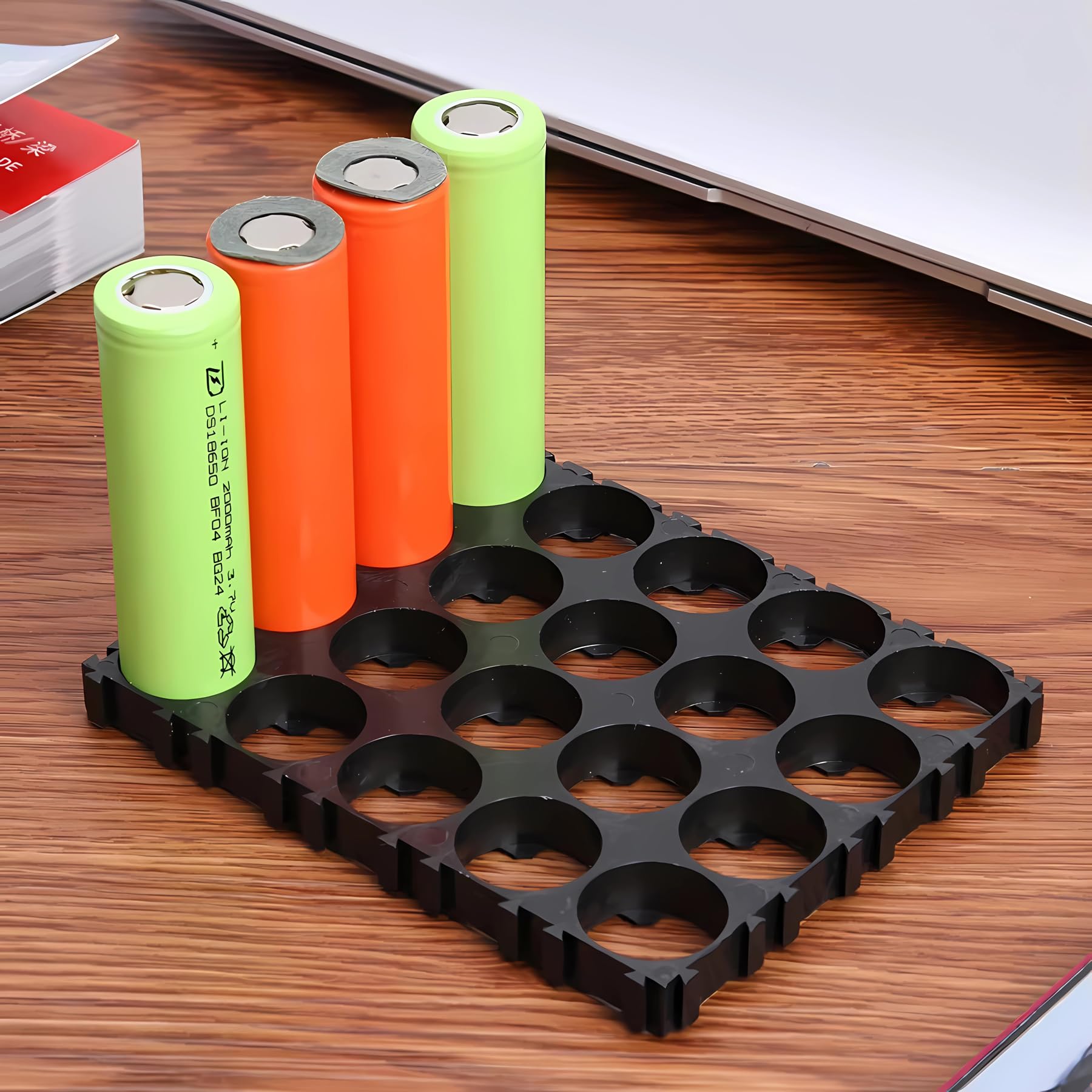 18650 Lithium Batteries Holder, 10pcs 4x5 Plastic Li-ion Battery Pack Bracket Safety Spacer Radiating Shell Storage Bracket, Cylindrical Cell Battery Stand Cell Spacer for DIY Fixed Batteries