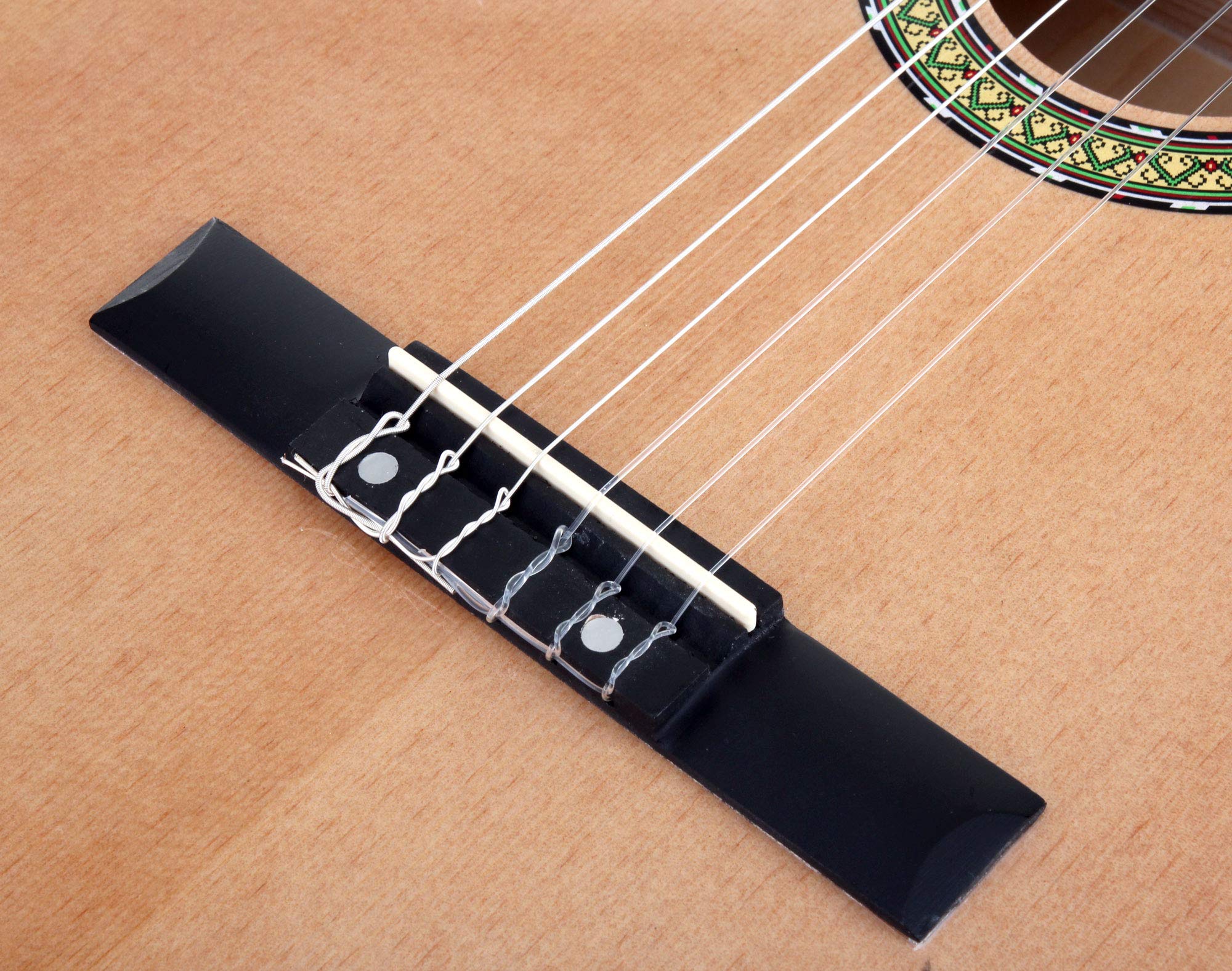 Classic Cantabile AS-861 Konzertgitarre 4/4 Starter-SET (akustische Klassikgitarre, geeignet für Kinder ab 14 Jahren, Tasche, Saiten, Noten, Plektren, Stimmpfeife) natur