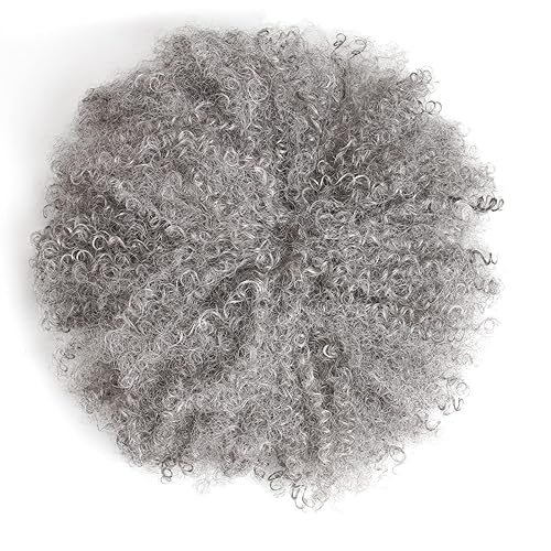 Miniatura 8 de Extensión de cola de caballo afro rizada con cordón para mujer, cola de caballo afro, rizado afro, extensiones de cabello sintético rizado con dos