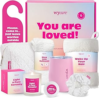 Wycare Gift Box for Women - Perfect Birthday Spa Gift Baskets for Women - Best Friend Birthday Box Care Package - Get Well Soon Self Care Set - Advent Calendar Alternative