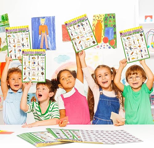 Miniatura 5 de Lewtemi Juego de bingo de Pascua, tarjetas de bingo religiosas con 24 jugadores, juegos para adultos y familia, adolescentes, suministros escolares