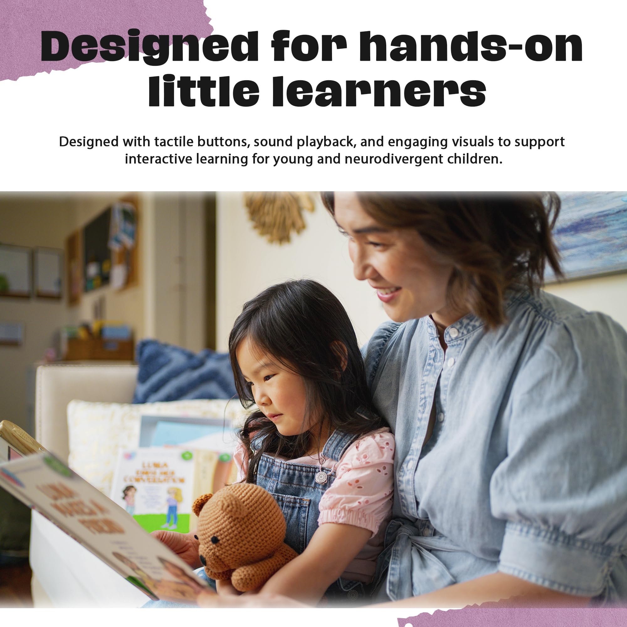 Big Heart Toys Luna Makes a Friend Sound Book for Kids with Autism | Montessori Autism Sensory books | Builds Social Skills, Emotional Learning & Communication | Neurodivergent Children's sound Books