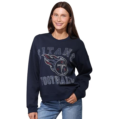 Titans Women's Rhinestone Crew Sweatshirt — FOCO Titans Women's Rhinestone Crew Sweatshirt — FOCO — officially licensed fan gear