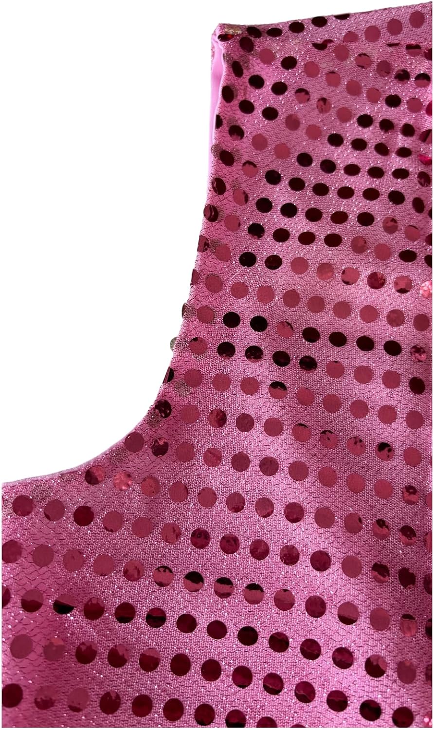 Kids Glitter Sequined Vest Top for Boys and Girls Sparkle Dance Tops Hip Hop Jazz Dancing Stage Performance Waistcoat