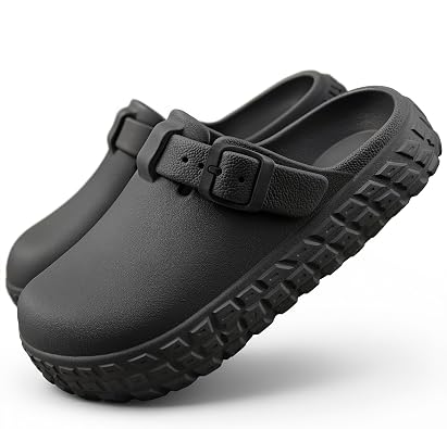 KEMISANT Cushioned Clogs Mules for Men Garden Beach Water Fun-Lightweight