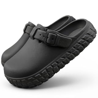 KEMISANT Zuecos para hombre, sandalias de cuña EVA para enfermeras, zapatos de jardín unisex con soporte de arco, ajuste ajustable, antideslizamiento, ligeros | Unisex Slip-on Yard Garden Shoes | Slip-resistant | High Density EVA Cushioning