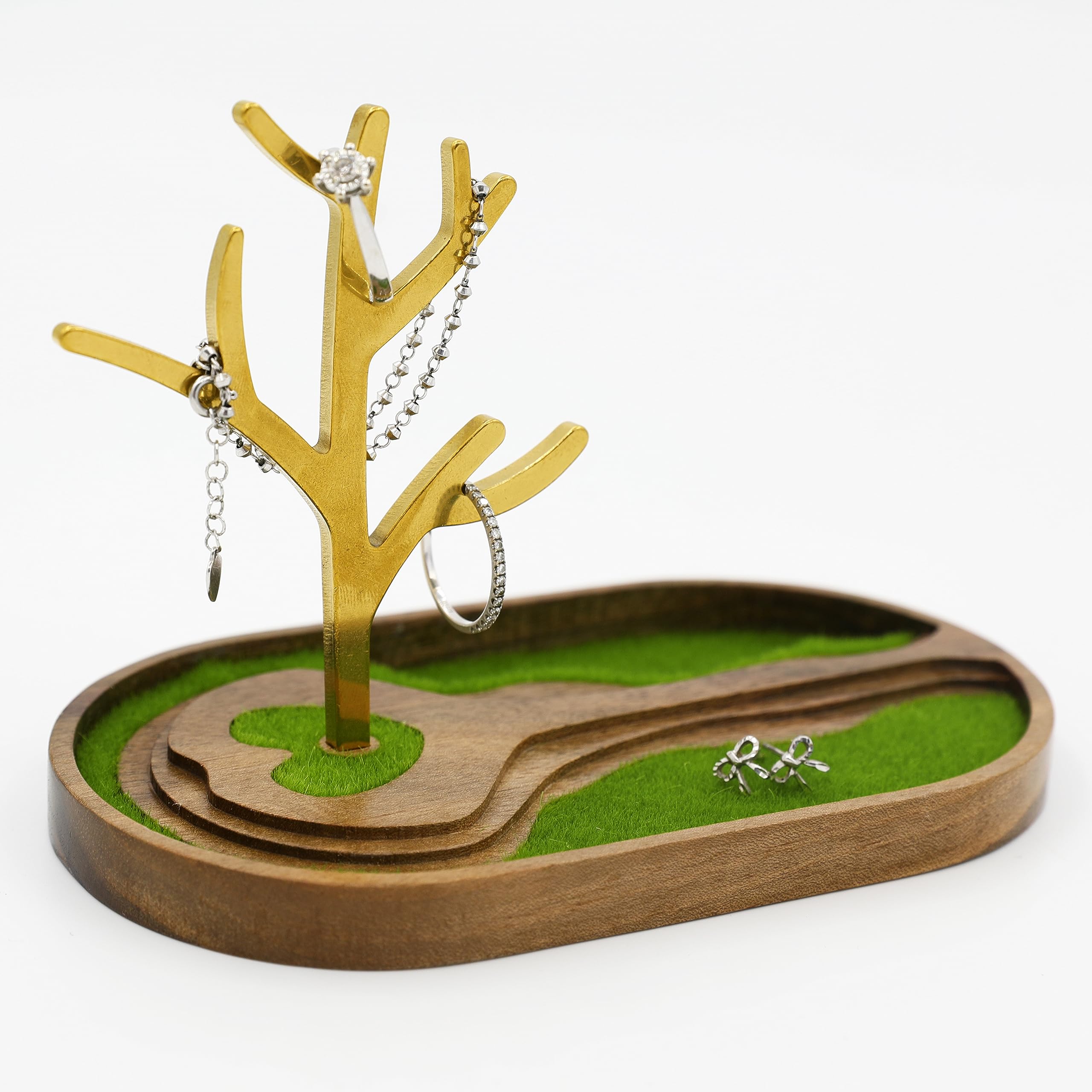 MRSDAYUForest Jewelry Tray Storage create a green plant forest scene, making it an excellent gift for nature enthusiasts, plant lovers, and jewelry aficionados