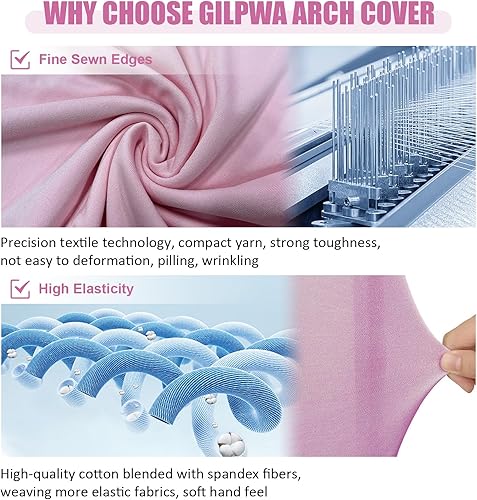 Miniatura 2 de Cubierta de fondo de arco de 7.2 pies, fondo de arco de Chiara, fundas de elastano, telón de fondo de pared redondo y ajustado, tela elástica para