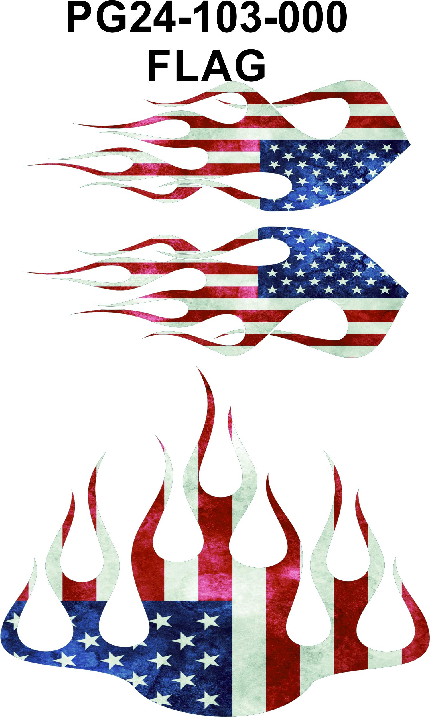 Buy Wild Dingos LLC ST2 Flame Graphics American Decal Kit Golf Cart