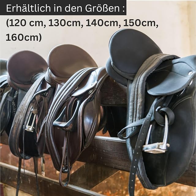 Foto 6 de 7 de Pferdelinis Correa para estribos de piel negra y marrón, apta para sillines ingleses, longitud 120 cm