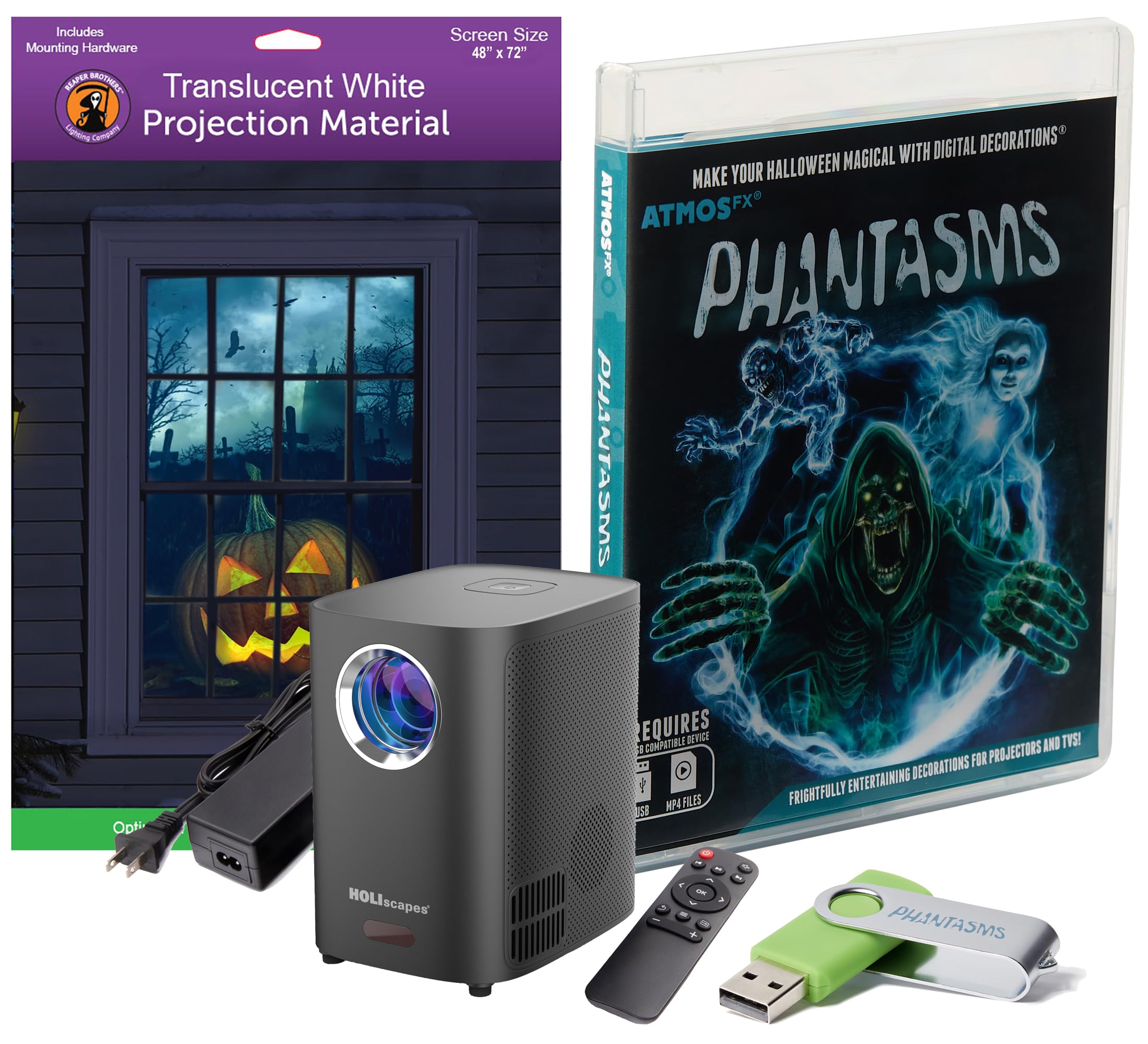 Amazon.com: HoliScapes® USB Projector Kit - Phantasms + Projector