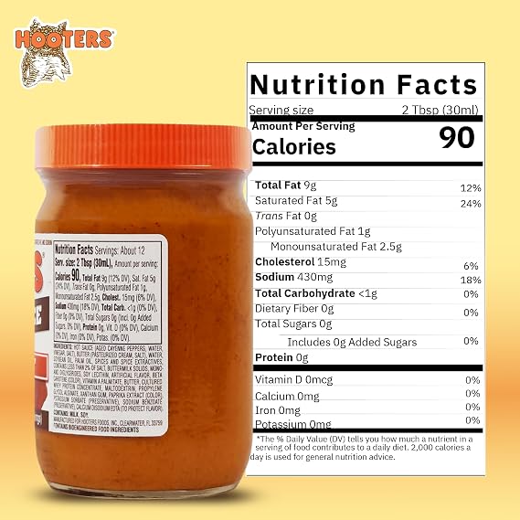 Hooters Sauce Wing Hot, 12 oz