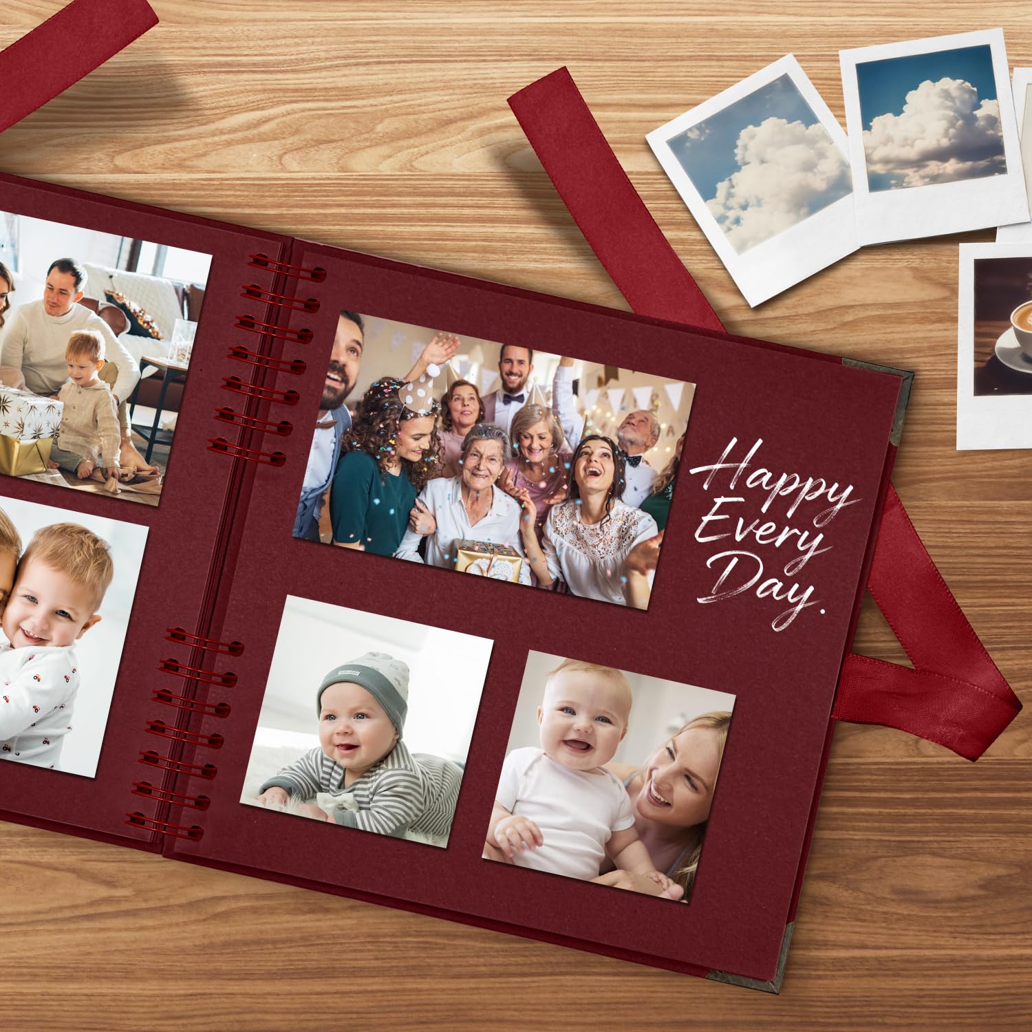 Album do scrapbookingu, 20 x 20 cm, 40 stron w twardej oprawie z papieru kraft, książka z pamiątkami na ślub, urodziny, dla rodziny, na Boże Narodzenie, baby shower, idealny do