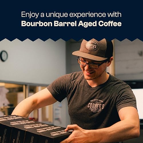 Miniatura 6 de Café añejado en barril de whisky bourbon - Grano entero, origen único grado 1 colombiano envejecido en barriles de whisky bourbon de Kentucky -