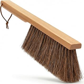 Takavu Multi-Purpose Counter Brush with Solid Wood Handle, Natural Horsehair Bristles for Gentle Dusting of Furniture, Drafting, Patio, Fireplace Cleaning, Shop Brush, Woodworking Tool & Accessories