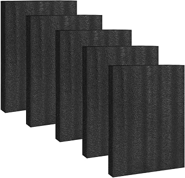 AurDo 5 Pcs Black 16x12x0.5 Inch Polyurethane Foam Sheet | Cuttable Foam Padding Pad for Packing and Crafts,Toolbox Storage
