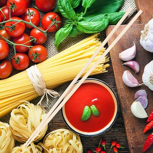 Miniatura 6 de Zerodeko 10 pares de palillos largos de fideos para cocinar en olla caliente, tamaño grande, reutilizable, de madera, sin rebabas, agarre cómodo