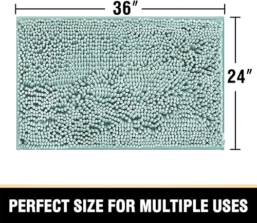 Miniatura 158 de Alfombras de baño Tapetes para baño antideslizante de chenilla de lujo alfombra de baño alfombra extra suave y absorbente Tapetes peludos lavables