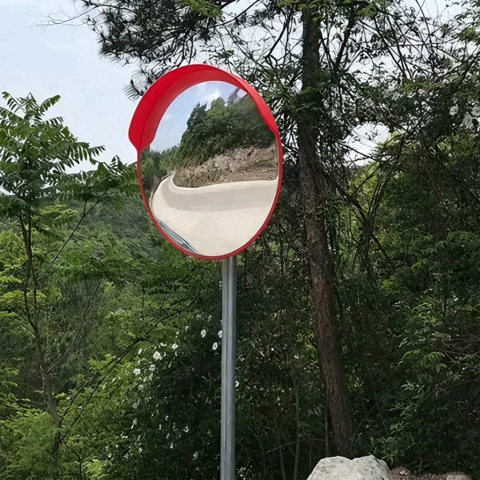Miroir Convexe Rétroviseurs De Garage avec Aide Au Stationnement – ​​45 55 60 75 80 100 Cm De Diamètre, Miroir De Sécurité pour Angle, Miroir Grand Angle(Dia-60cm (24in))